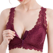 Cargar imagen en el visor de la galería, Women's Zip Front Lace Push Up Bra