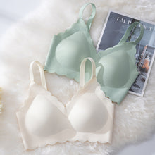 Cargar imagen en el visor de la galería, Women's Summer Thin No Steel Ring Underwear Gathered Seamless Full-Coverage T-Shirt Bra