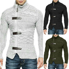 Cargar imagen en el visor de la galería, Men's Round Neck Sweater Casual Knitted Sweater