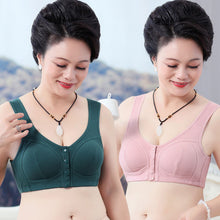 Cargar imagen en el visor de la galería, Plus Size Wireless Cotton Front Button Bra