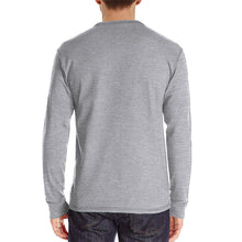 Cargar imagen en el visor de la galería, Mens Casual Round Neck Buttons Shirt Tops Soild Color Long Sleeves Slim Fit Tee