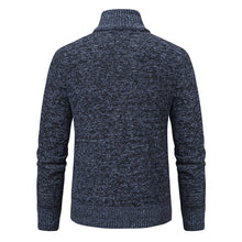 Cargar imagen en el visor de la galería, Men's CardiganFashion Patchwork knitted Zipper Stand Collar Thick Jackets