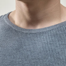 Cargar imagen en el visor de la galería, Men's Basic Knitted Crew Neck Long Sleeve Pullover