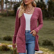 Cargar imagen en el visor de la galería, Sweaters for Women Cardigan Dressy Solid Open Front Long Knited Cardigan Sweater Fashion Loose Fit Coat Tops