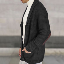 Cargar imagen en el visor de la galería, Men Long Sleeve Loose Cardigan Turn-down Collar Coat