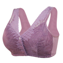 Cargar imagen en el visor de la galería, Ladies Soft Cotton Lace Front Button Bra