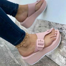 Cargar imagen en el visor de la galería, Ladies Platform Flip Flops