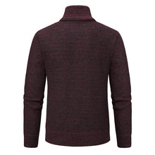 Cargar imagen en el visor de la galería, Men's CardiganFashion Patchwork knitted Zipper Stand Collar Thick Jackets