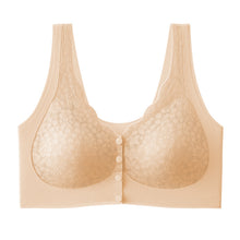 Cargar imagen en el visor de la galería, Front Button Push up Large Size Lace Beautiful Back No Wire Bra