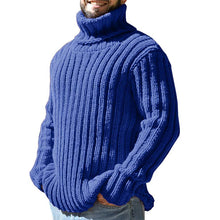 Cargar imagen en el visor de la galería, Mens Sweaters Turtleneck Cable Knitted Pullover