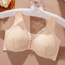 Cargar imagen en el visor de la galería, Women's Plus Size Lace Wide Straps Wireless Bra Front Closure Push Up Bras