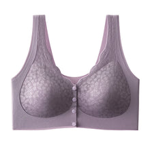 Cargar imagen en el visor de la galería, Front Button Push up Large Size Lace Beautiful Back No Wire Bra