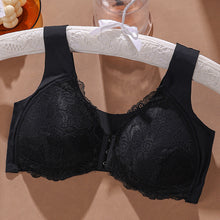 Cargar imagen en el visor de la galería, Women's Plus Size Lace Wide Straps Wireless Bra Front Closure Push Up Bras
