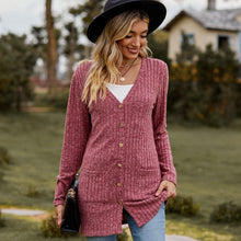 Cargar imagen en el visor de la galería, Sweaters for Women Cardigan Dressy Solid Open Front Long Knited Cardigan Sweater Fashion Loose Fit Coat Tops
