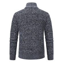 Cargar imagen en el visor de la galería, Men's CardiganFashion Patchwork knitted Zipper Stand Collar Thick Jackets