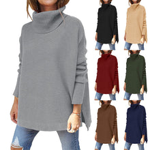 Cargar imagen en el visor de la galería, Soft Cotton Stand Collar Large Size Long Sleeve Tops Ladies Jumper Loose Tunic Casual T-Shirts