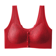 Cargar imagen en el visor de la galería, Front Button Push up Large Size Lace Beautiful Back No Wire Bra