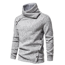 Cargar imagen en el visor de la galería, Men's Ribbed Knit Zipper Plain Stand Collar Pullover Sweater