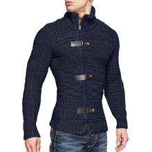 Cargar imagen en el visor de la galería, Men's Round Neck Sweater Casual Knitted Sweater