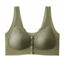 Cargar imagen en el visor de la galería, Front Button Push up Large Size Lace Beautiful Back No Wire Bra