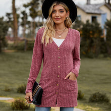 Cargar imagen en el visor de la galería, Sweaters for Women Cardigan Dressy Solid Open Front Long Knited Cardigan Sweater Fashion Loose Fit Coat Tops