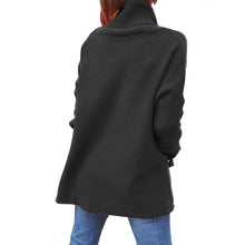 Cargar imagen en el visor de la galería, Soft Cotton Stand Collar Large Size Long Sleeve Tops Ladies Jumper Loose Tunic Casual T-Shirts