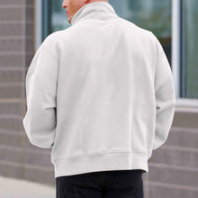 Cargar imagen en el visor de la galería, Men's Solid Color Casual Fleece Warm Zipper Stand Sweatshirt