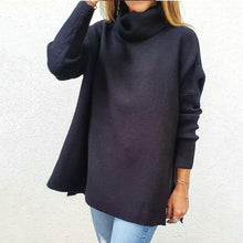 Cargar imagen en el visor de la galería, Soft Cotton Stand Collar Large Size Long Sleeve Tops Ladies Jumper Loose Tunic Casual T-Shirts