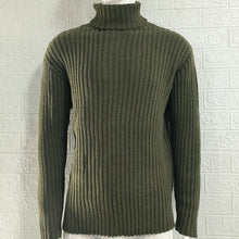 Cargar imagen en el visor de la galería, Mens Sweaters Turtleneck Cable Knitted Pullover