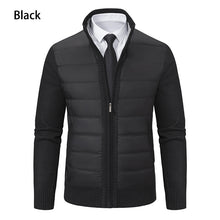 Cargar imagen en el visor de la galería, Men's CardiganFashion Patchwork knitted Zipper Stand Collar Thick Jackets