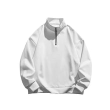 Cargar imagen en el visor de la galería, Men's Solid Color Casual Fleece Warm Zipper Stand Sweatshirt
