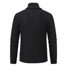 Cargar imagen en el visor de la galería, Men's CardiganFashion Patchwork knitted Zipper Stand Collar Thick Jackets
