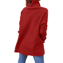 Cargar imagen en el visor de la galería, Soft Cotton Stand Collar Large Size Long Sleeve Tops Ladies Jumper Loose Tunic Casual T-Shirts