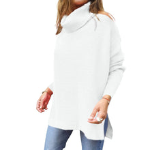 Cargar imagen en el visor de la galería, Soft Cotton Stand Collar Large Size Long Sleeve Tops Ladies Jumper Loose Tunic Casual T-Shirts