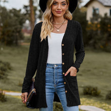 Cargar imagen en el visor de la galería, Sweaters for Women Cardigan Dressy Solid Open Front Long Knited Cardigan Sweater Fashion Loose Fit Coat Tops