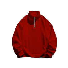 Cargar imagen en el visor de la galería, Men's Solid Color Casual Fleece Warm Zipper Stand Sweatshirt