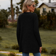 Cargar imagen en el visor de la galería, Sweaters for Women Cardigan Dressy Solid Open Front Long Knited Cardigan Sweater Fashion Loose Fit Coat Tops