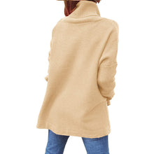 Cargar imagen en el visor de la galería, Soft Cotton Stand Collar Large Size Long Sleeve Tops Ladies Jumper Loose Tunic Casual T-Shirts