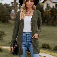 Cargar imagen en el visor de la galería, Sweaters for Women Cardigan Dressy Solid Open Front Long Knited Cardigan Sweater Fashion Loose Fit Coat Tops