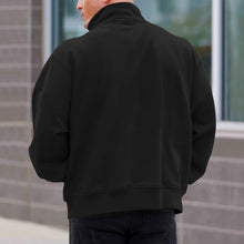 Cargar imagen en el visor de la galería, Men's Solid Color Casual Fleece Warm Zipper Stand Sweatshirt