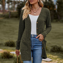 Cargar imagen en el visor de la galería, Sweaters for Women Cardigan Dressy Solid Open Front Long Knited Cardigan Sweater Fashion Loose Fit Coat Tops