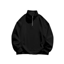 Cargar imagen en el visor de la galería, Men's Solid Color Casual Fleece Warm Zipper Stand Sweatshirt