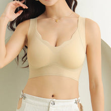 Cargar imagen en el visor de la galería, Women's Fixed Cup Push-up Wireless Breathable Sports Tank Top Bra