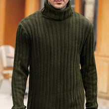 Cargar imagen en el visor de la galería, Mens Sweaters Turtleneck Cable Knitted Pullover