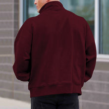 Cargar imagen en el visor de la galería, Men's Solid Color Casual Fleece Warm Zipper Stand Sweatshirt