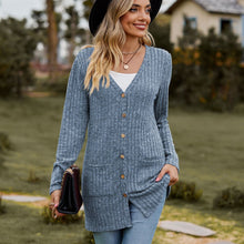 Cargar imagen en el visor de la galería, Sweaters for Women Cardigan Dressy Solid Open Front Long Knited Cardigan Sweater Fashion Loose Fit Coat Tops