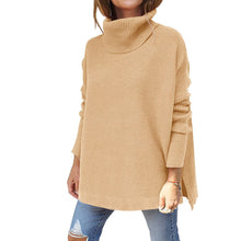 Cargar imagen en el visor de la galería, Soft Cotton Stand Collar Large Size Long Sleeve Tops Ladies Jumper Loose Tunic Casual T-Shirts
