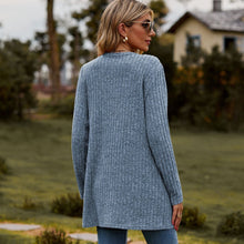 Cargar imagen en el visor de la galería, Sweaters for Women Cardigan Dressy Solid Open Front Long Knited Cardigan Sweater Fashion Loose Fit Coat Tops