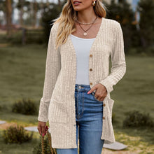 Cargar imagen en el visor de la galería, Sweaters for Women Cardigan Dressy Solid Open Front Long Knited Cardigan Sweater Fashion Loose Fit Coat Tops