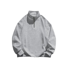 Cargar imagen en el visor de la galería, Men's Solid Color Casual Fleece Warm Zipper Stand Sweatshirt
